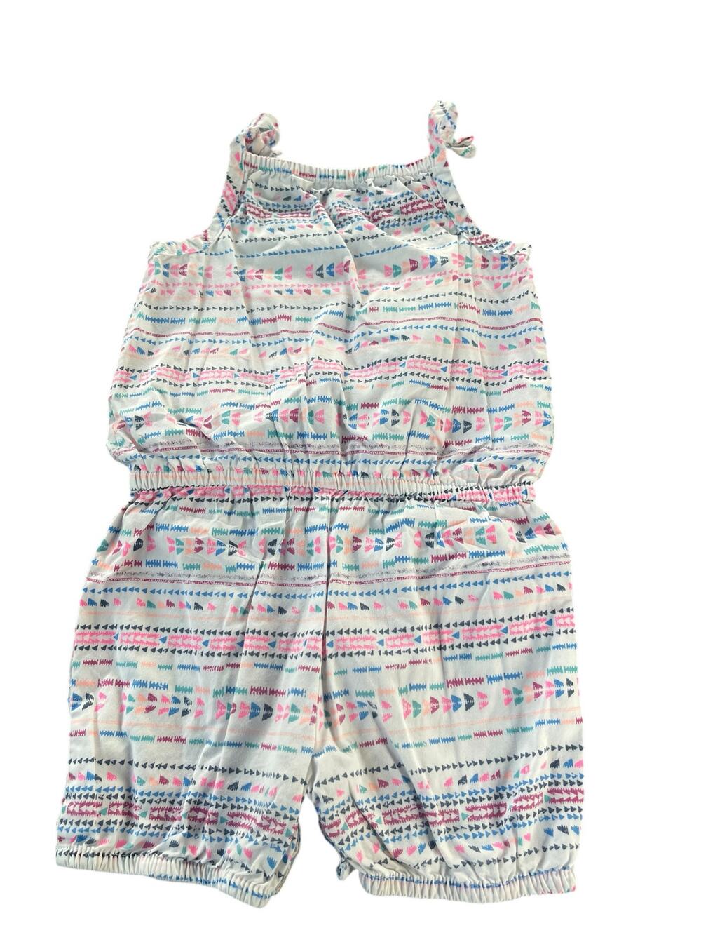 Arizona Jean Co Girls White Rainbow Sleeveless Romper One-Piece Size 18M